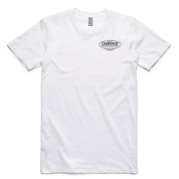 JACKSON Classic Oval Logo T shirt in White