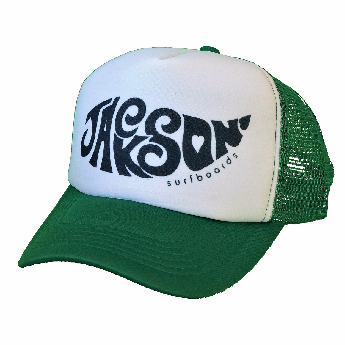 Trucker Cap - Funky Logo - Green / White Cap